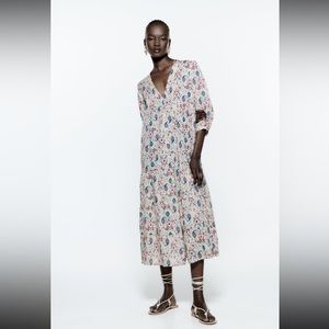 NWT ZARA long printed dress